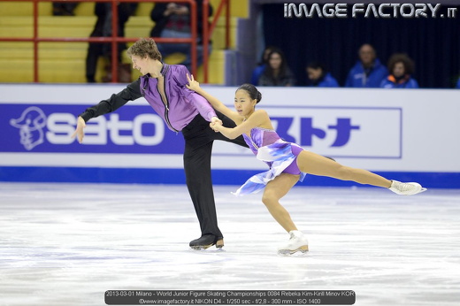 2013-03-01 Milano - World Junior Figure Skating Championships 0084 Rebeka Kim-Kirill Minov KOR